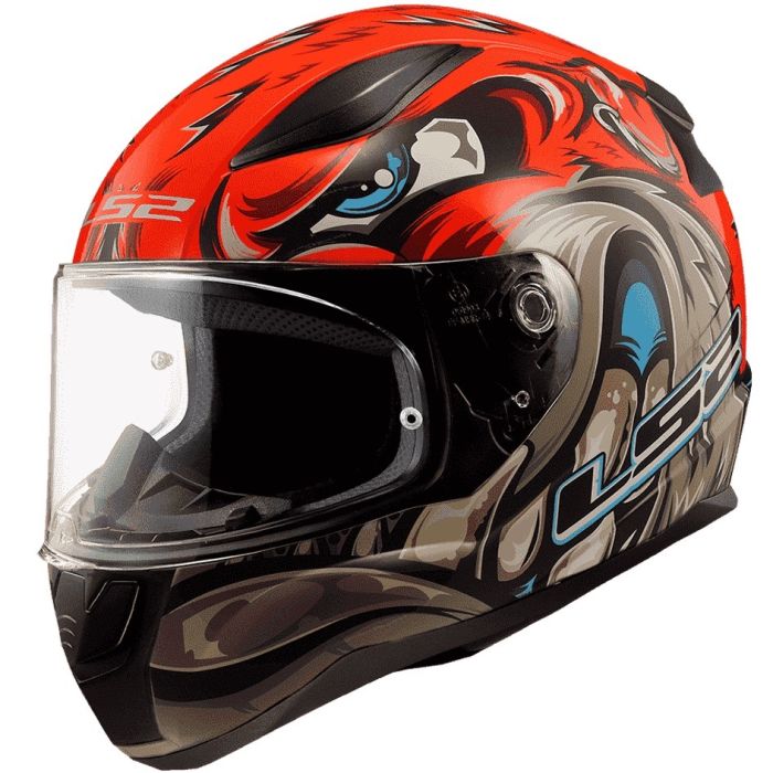Мотошолом LS2 FF353 Rapid 2 Spox Matt Hi-Vis Red Grey