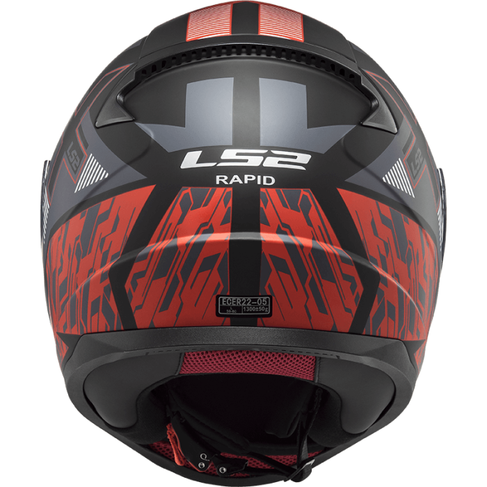 Мотошолом LS2 FF353 Rapid Xtreet Matt Black Red