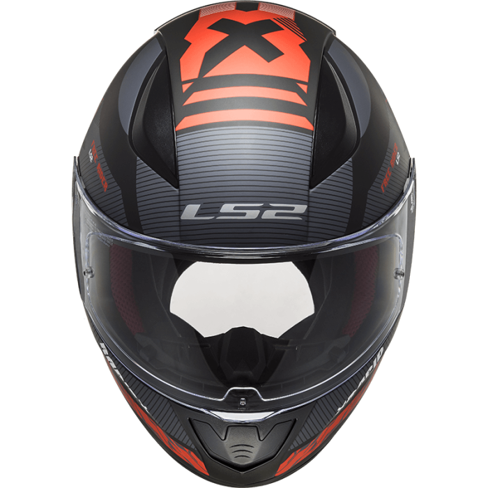 Мотошолом LS2 FF353 Rapid Xtreet Matt Black Red