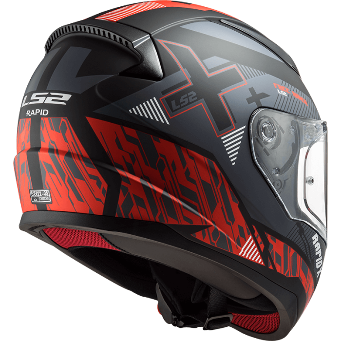 Мотошолом LS2 FF353 Rapid Xtreet Matt Black Red