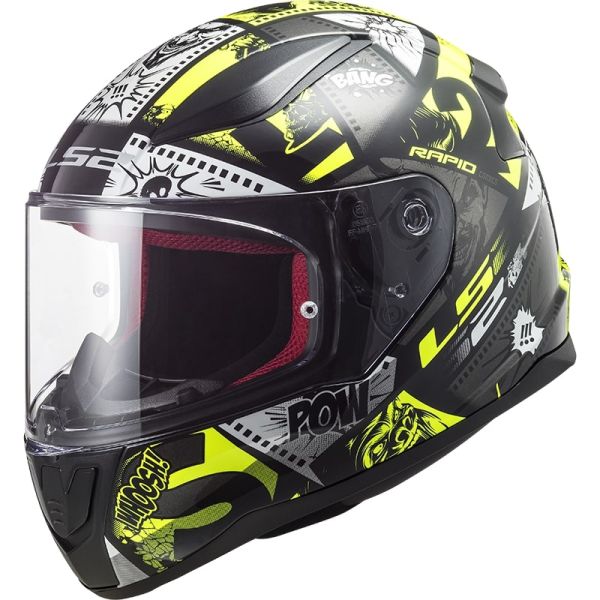 Шолом LS2 FF353J Rapid Mini Vignette Black Hi-Vis Yellow