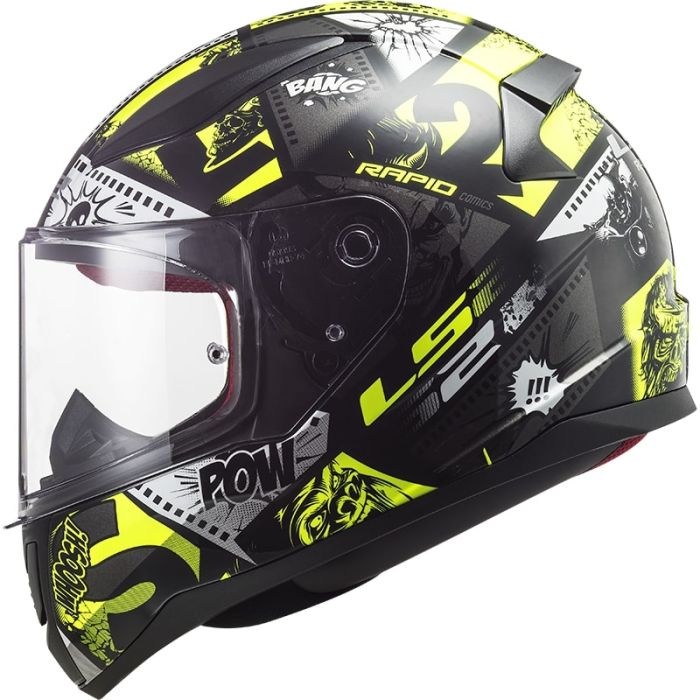 Шолом LS2 FF353J Rapid Mini Vignette Black Hi-Vis Yellow