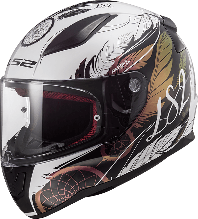 Мотошолом LS2 FF353 Rapid Boho White Black Pink
