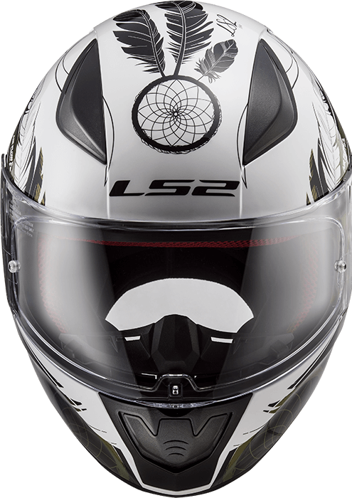 Мотошолом LS2 FF353 Rapid Boho White Black Pink
