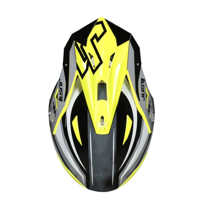 Мотошолом Just1 J39 Revo Grey Yellow Fluo Black Matt