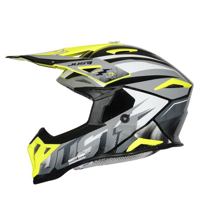 Мотошолом Just1 J39 Revo Grey Yellow Fluo Black Matt