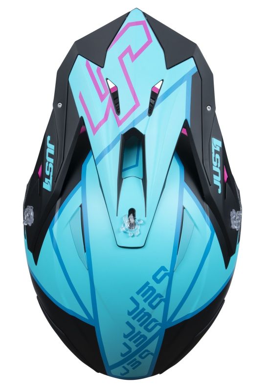Мотошолом Just1 J39 Thruster Petrol Blue Fuxia Black