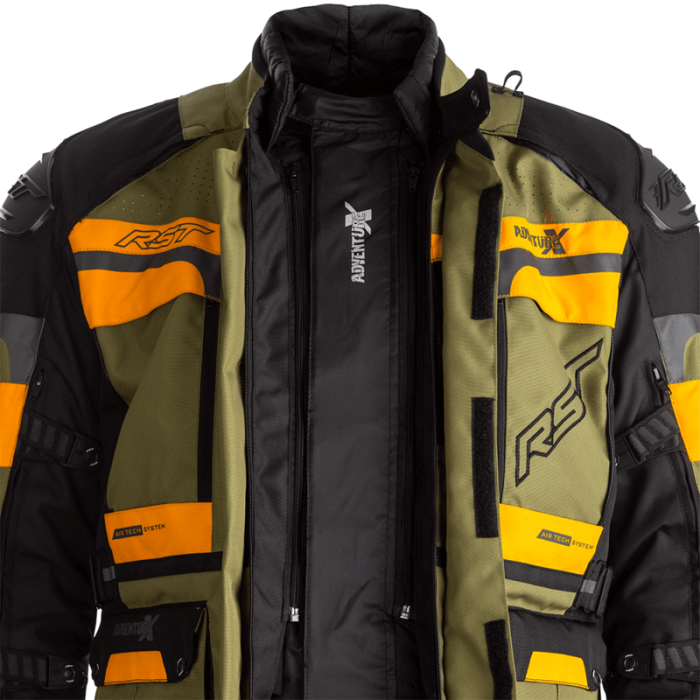 Куртка RST Pro Series Adventure-X CE Mens Textile Jacket Green / Ochre