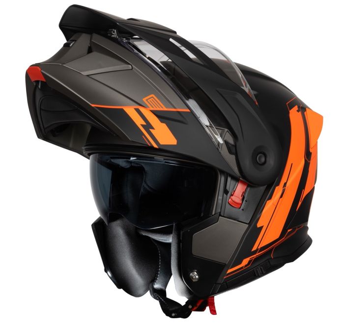 Мотошолом Origine Adventure Cyborg Fluo Orange Titanium Matt