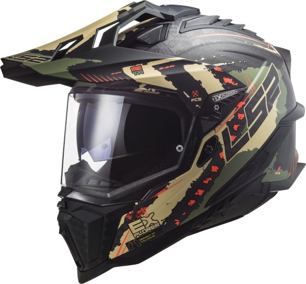 Мотошолом LS2 MX701 C Explorer Extend Matt Military Green