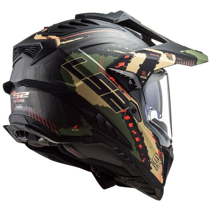 Мотошолом LS2 MX701 C Explorer Extend Matt Military Green