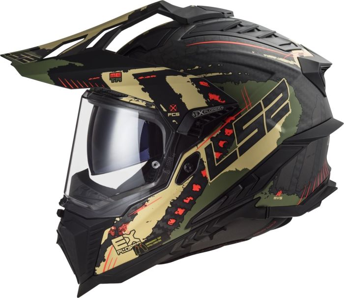 Мотошолом LS2 MX701 C Explorer Extend Matt Military Green