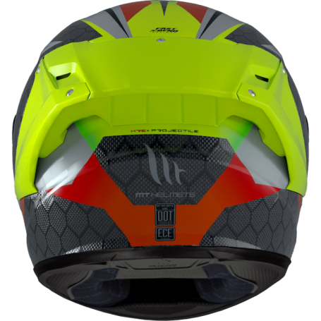 Мотошолом MT KRE+ Carbon Projectile D2 Gloss Gray