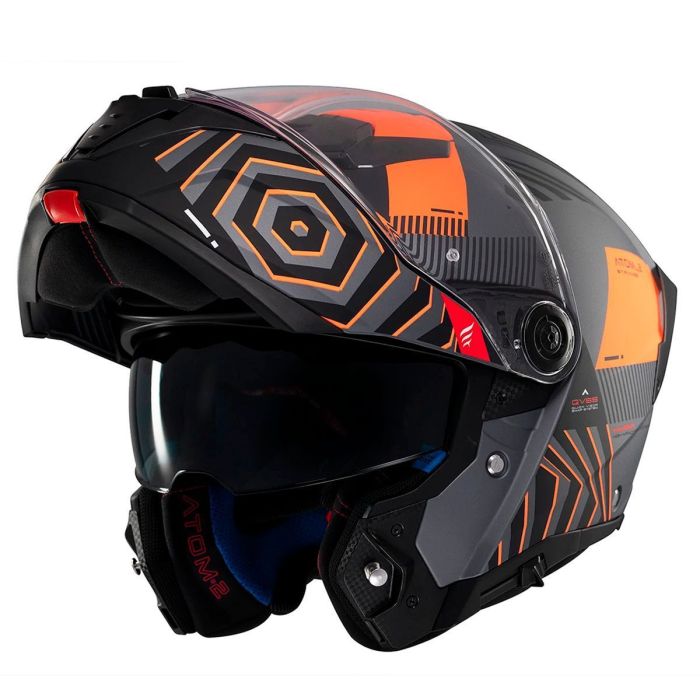 Мотошолом MT ATOM 2 SV STRANGE C4 Matt Orange