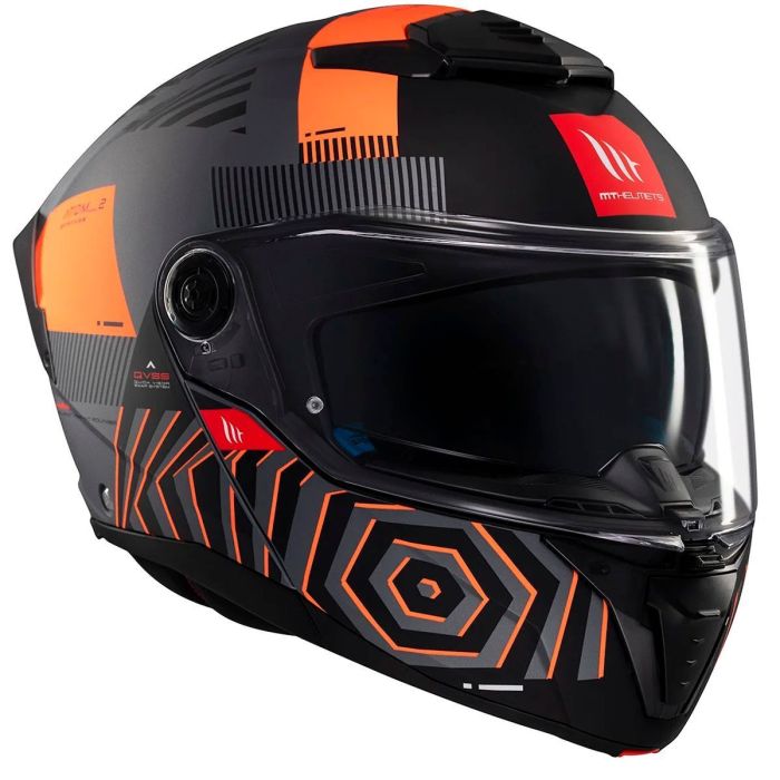 Мотошолом MT ATOM 2 SV STRANGE C4 Matt Orange