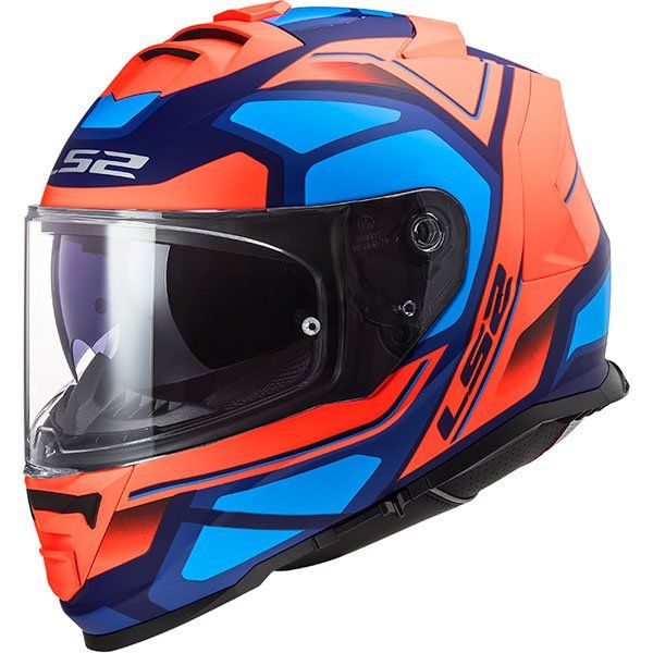 Мотошолом LS2 FF800 Storm Faster Matt Fluo Orange Blue