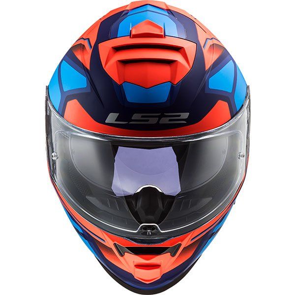 Мотошолом LS2 FF800 Storm Faster Matt Fluo Orange Blue