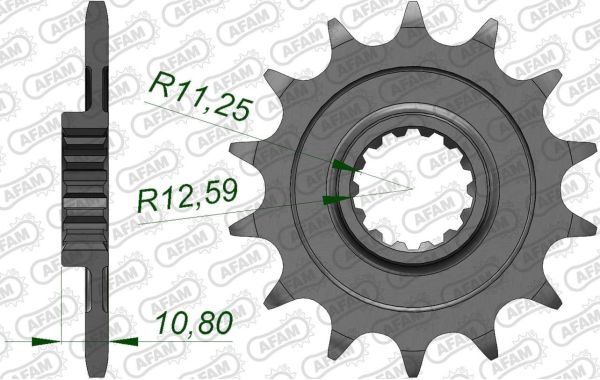 Зірка Afam 520 Sprocket - Aprilia