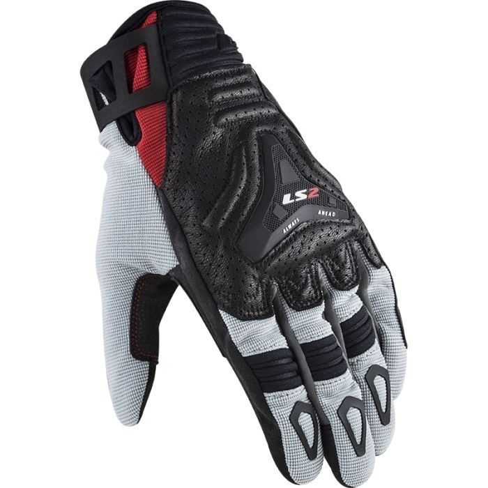 Моторукавички LS2 All Terrain Man Gloves Black Grey Red