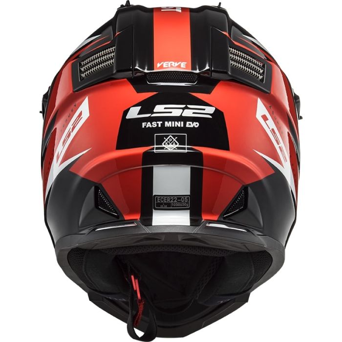 Мотошолом LS2 MX437 Fast Evo Strike Black White Red
