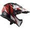 Мотошолом LS2 MX437 Fast Evo Strike Black White Red