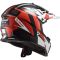 Мотошолом LS2 MX437 Fast Evo Strike Black White Red