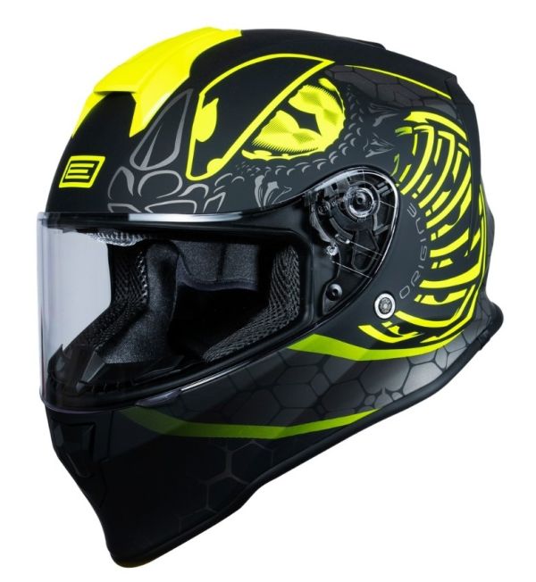 Мотошолом Origine Dinamo Fighter Fluo Yellow Black Matt