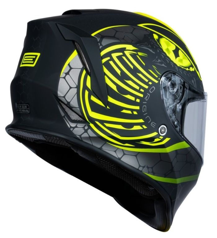 Мотошолом Origine Dinamo Fighter Fluo Yellow Black Matt