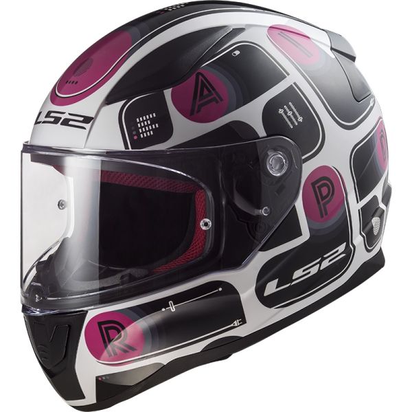 Мотошолом LS2 FF353 Rapid Brick Gloss Black Pink