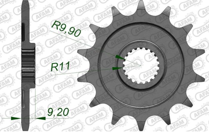 Зірка Afam Standard Chainwheel 520 - Kawasaki