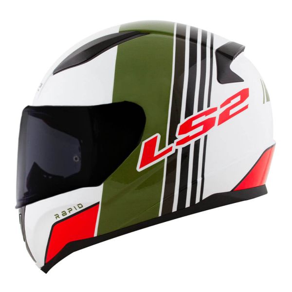 Мотошолом LS2 FF353 Rapid Multiply White Green Red