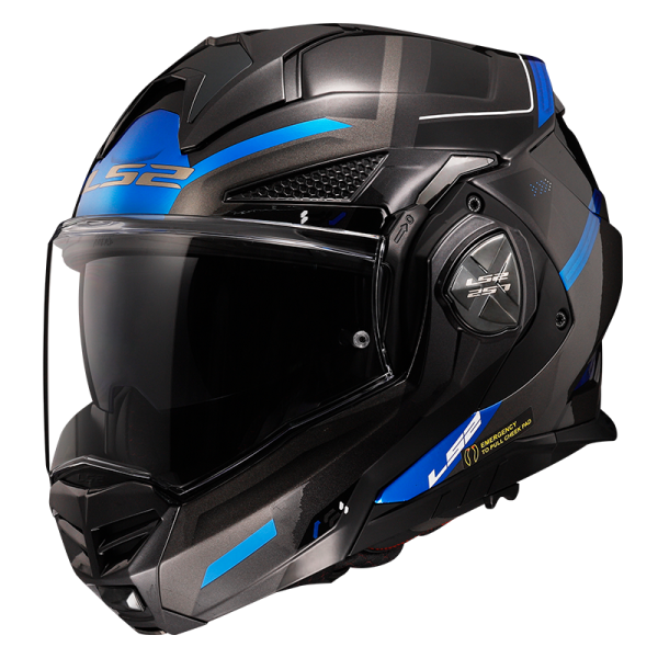 Мотошолом LS2 FF901 Advant X Spectrum Black Titanium Blue