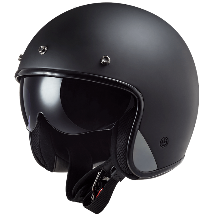 Мотошолом LS2 OF601 Bob Solid Matt Black