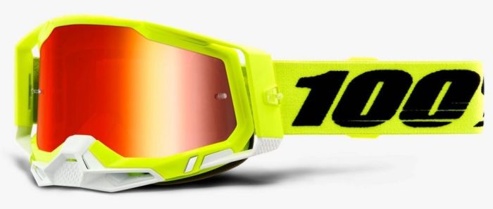 Окуляри 100% RACECRAFT 2 Goggle Yellow - Mirror Red Lens