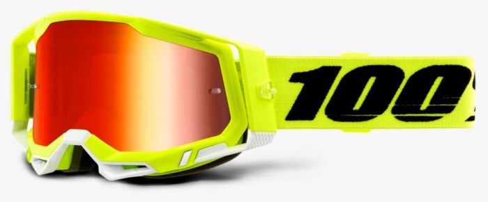 Окуляри 100% RACECRAFT 2 Goggle Yellow - Mirror Red Lens