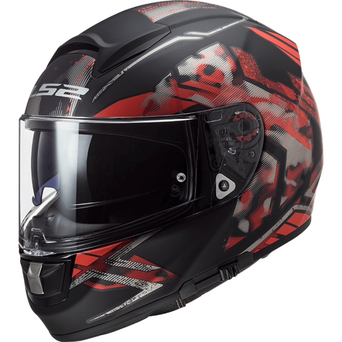 Мотошолом LS2 FF397 Vector FT2 Stencil Matt Black Red