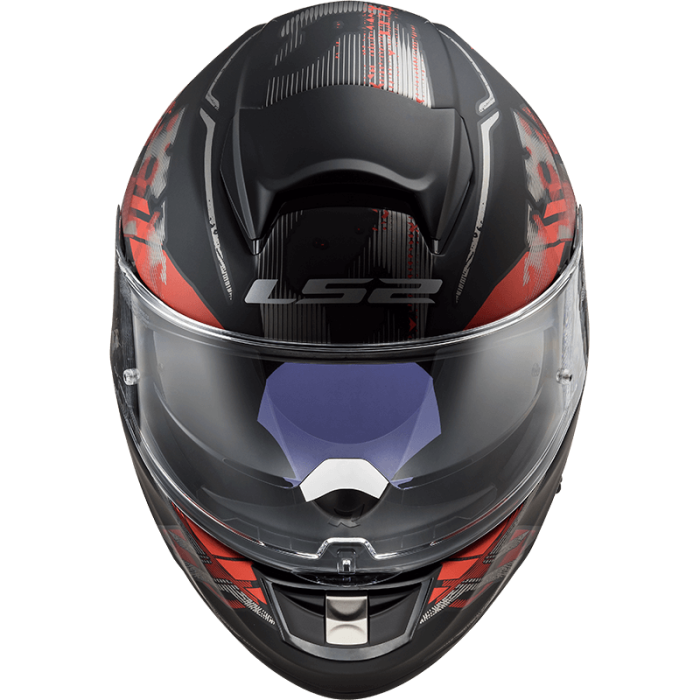Мотошолом LS2 FF397 Vector FT2 Stencil Matt Black Red