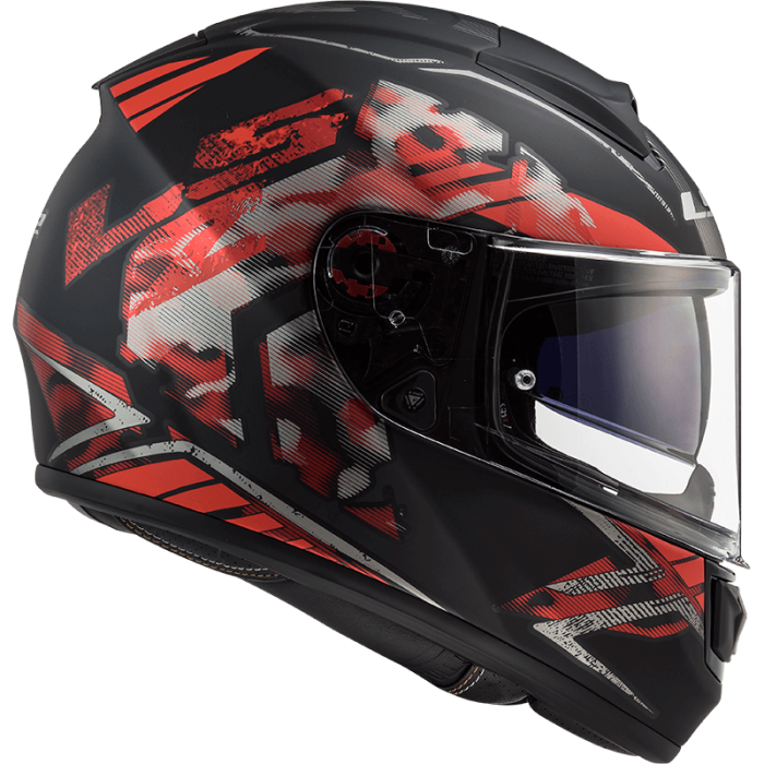 Мотошолом LS2 FF397 Vector FT2 Stencil Matt Black Red