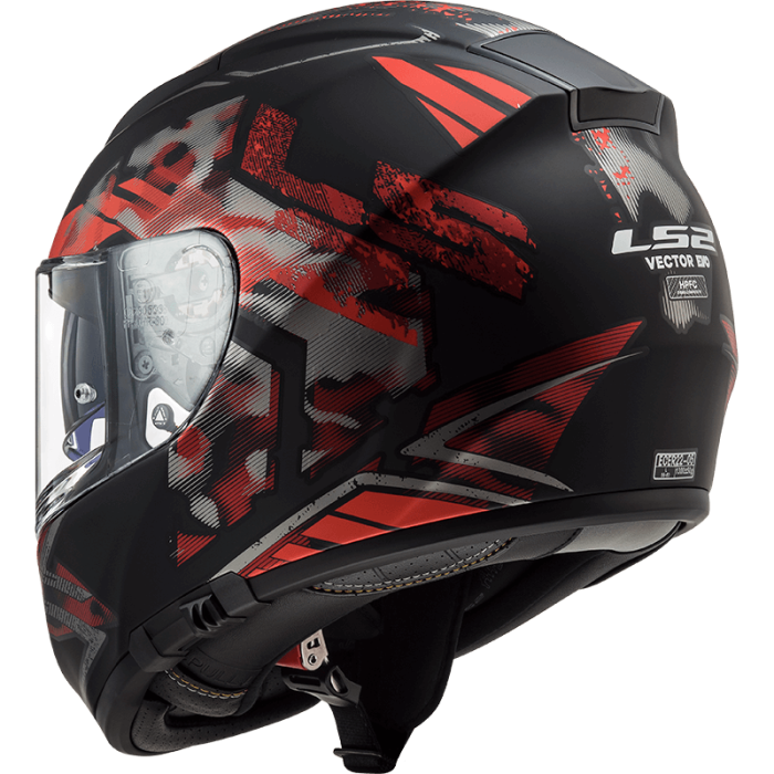 Мотошолом LS2 FF397 Vector FT2 Stencil Matt Black Red