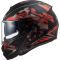 Мотошолом LS2 FF397 Vector FT2 Stencil Matt Black Red