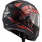 Мотошолом LS2 FF397 Vector FT2 Stencil Matt Black Red