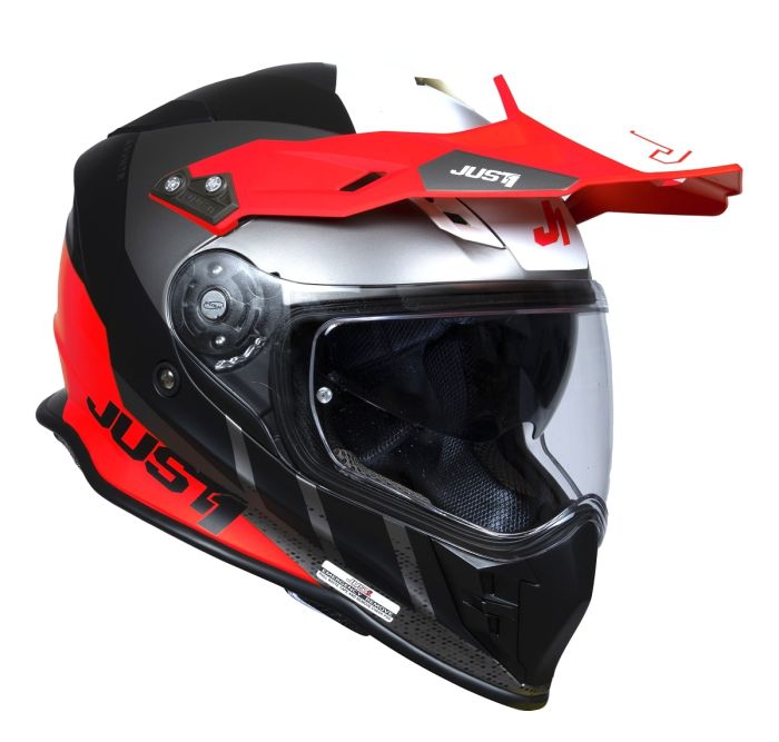 Мотошолом Just1 J34 Pro Outerspace Fluo Red Black