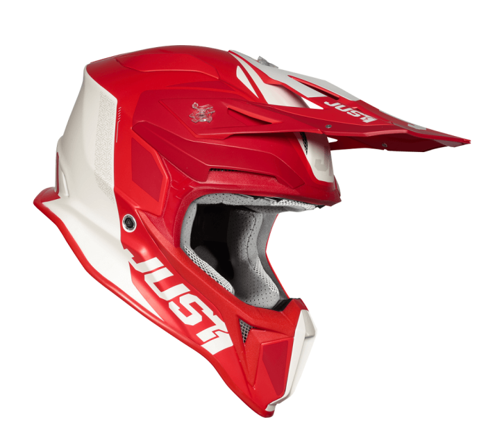 Мотошолом Just1 J18 Pulsar Mips Red - White - Matt
