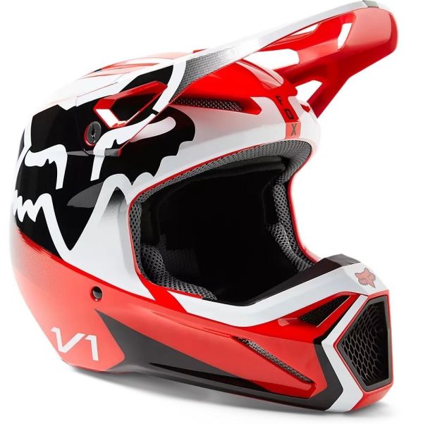 Мотошолом Fox V1 Leed Helmet Flo Red