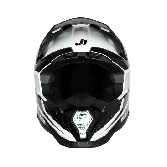 Мотошолом Just1 J40 Speed Black White Gloss