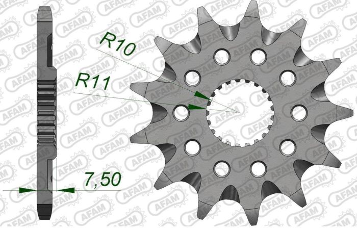 Зірка Afam Grooved Chainwheel 520 - Honda