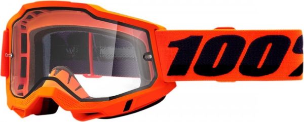 Окуляри 100% ACCURI 2 Enduro Goggle Neon Orange - Clear Dual Lens