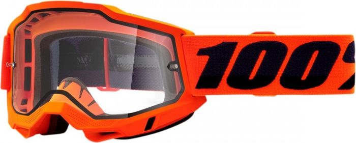 Окуляри 100% ACCURI 2 Enduro Goggle Neon Orange - Clear Dual Lens