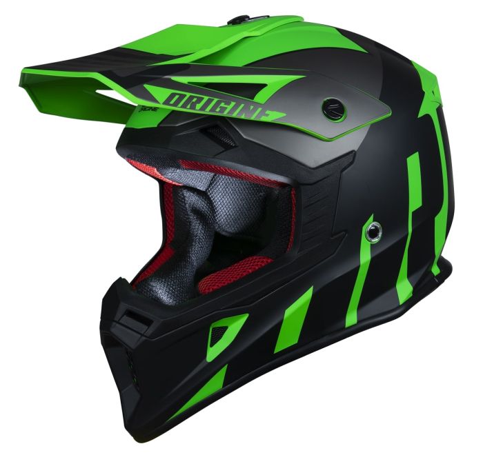 Мотошолом Origine Hero Thunder Titanium Black Fluo Green Matt