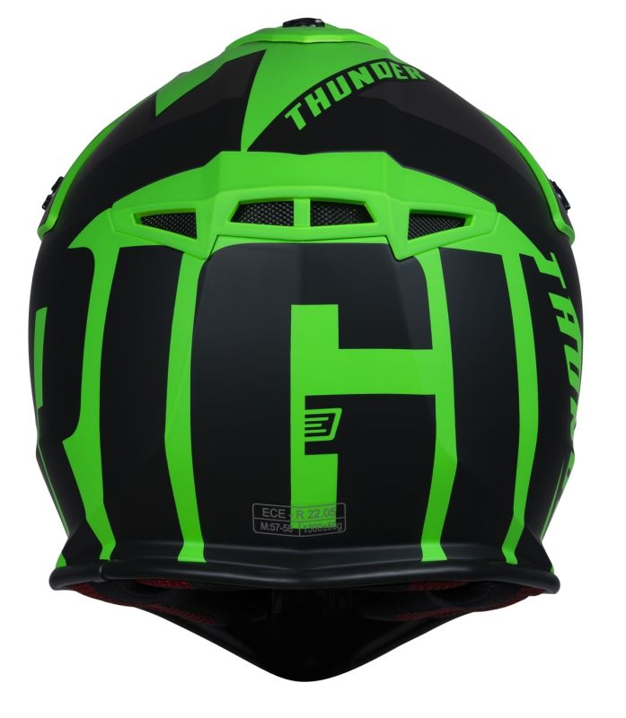 Мотошолом Origine Hero Thunder Titanium Black Fluo Green Matt